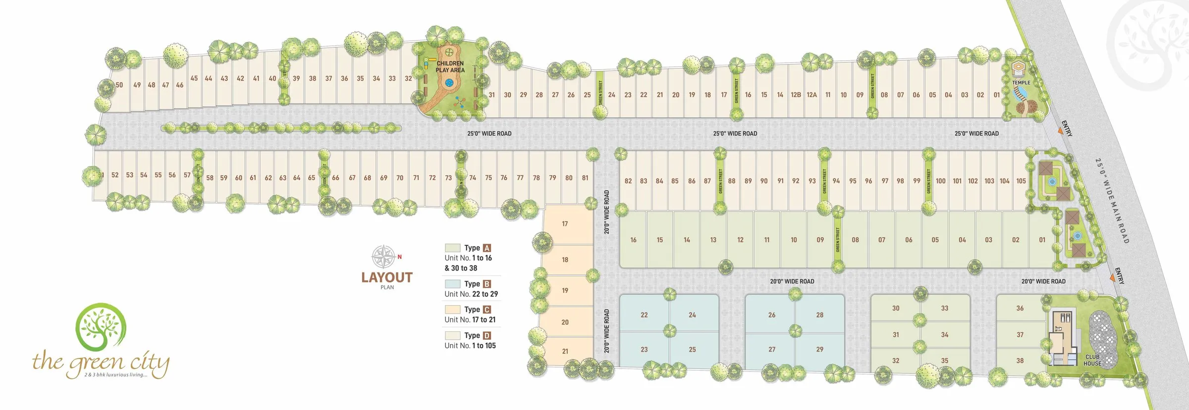The Green City · Site layout